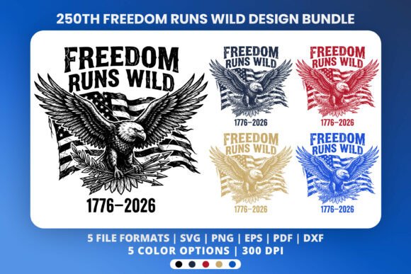 250th Years Eagle Freedom T-Shirt Design