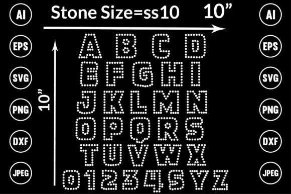 Alphabet Rhinestone Design: Graphics for T-Shirt Designs