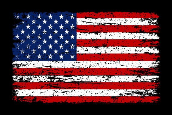 American Distressed Flag Design Graphics