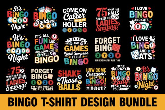 Bingo T-Shirt Design Bundle