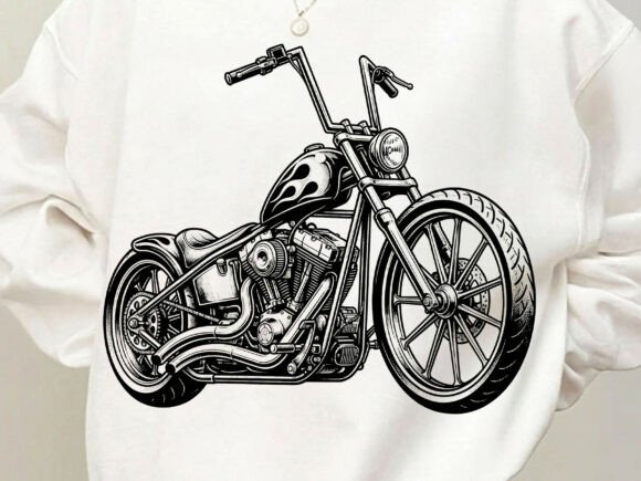Chopper Motorcycle Biker Tshirt Design Graphics