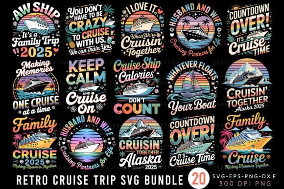 Cruise Quotes T-shirt Design SVG Bundle