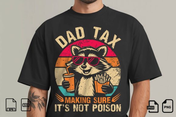 Dad Tax Raccoon SVG Design Graphics