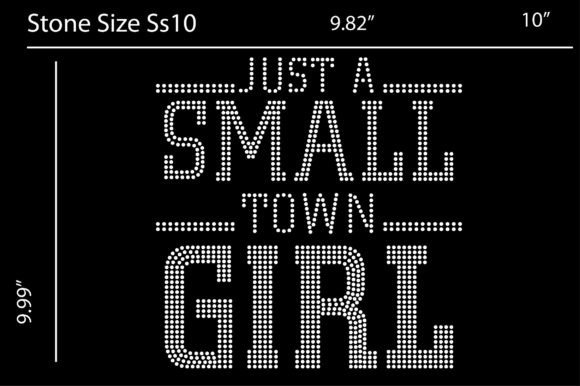 Just a Small Town Girl Rhinestone Design