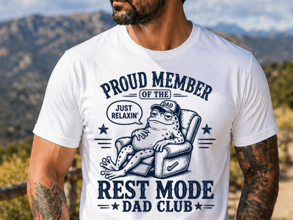 Lazy Dad Humor Relaxing Frog Design Graphics