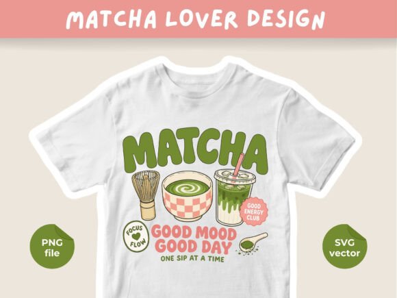 Matcha Lover Club: Graphics for T-Shirt Designs
