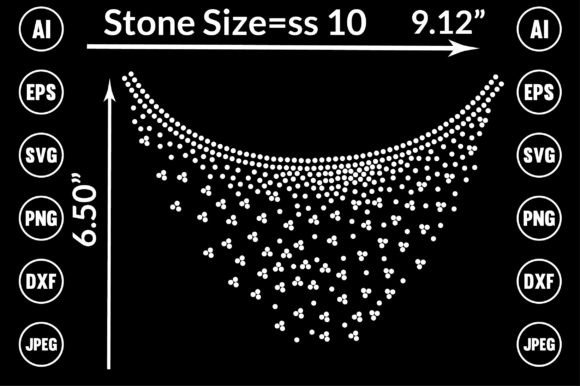 Necklace Rhinestone Templates Design: Graphics for T-Shirt Designs