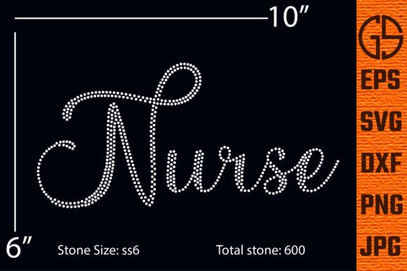 Nurse Rhinestone Template Design