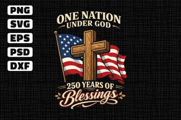 Patriotic Cross Flag Design Graphics