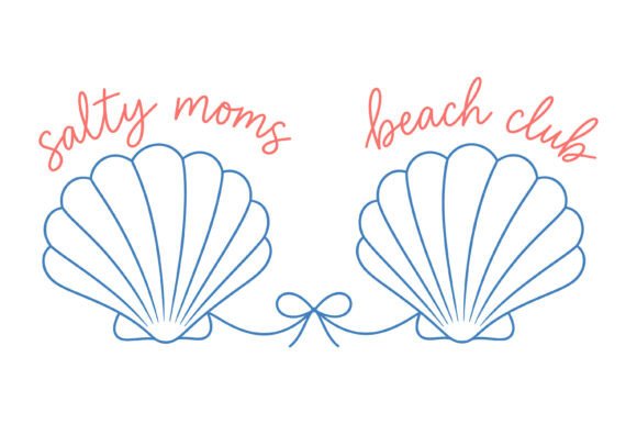 Salty Moms Beach Club Design Graphics