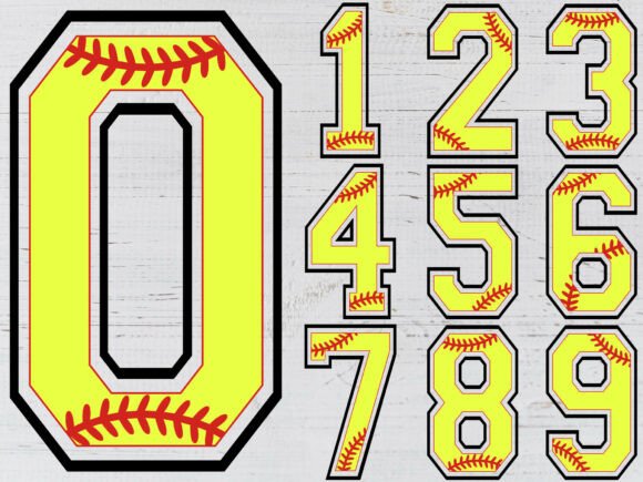 Softball Team Numbers Shirt Design, Soft