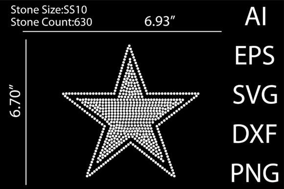 Star Rhinestone Templates Design: Graphics for T-Shirt Designs