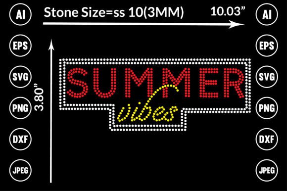 Summer Vibes Rhinestone Design