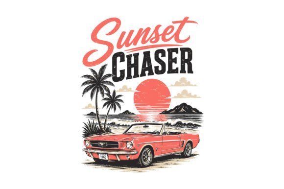 Sunset Chaser Car Design Graphics