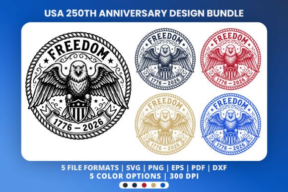 USA 250th Eagle Freedom 1776-2026 Design
